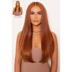 Lullabellz Super Thick Straight Clip In Hair Extensions 22 inch Mixed Auburn 5-pack