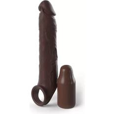 Penis Sleeves Fantasy X-tensions Silicone Penis Sleeve With Ballstrap Brown