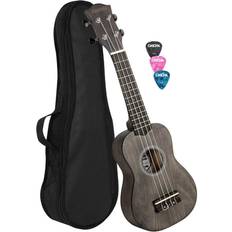 Cascha Sopran ukulele set för barn och vuxna I ukulele startpaket med 3 plektrum väska I ukulele set Aquila strängar nylon I liten hawaiiansk gitarr för nybörjare och avancerad I svart