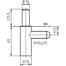 Pièces Détachées d'Ordinateur Simonswerk Variant Rahmenteil V8100 WF Uvernick. 2tlg Stahlzarge M10Gewinde