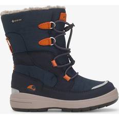 Goretex barn Barnskor Viking Footwear Haslum High GTX Blå fodrade vinterkängor med Gore-Tex