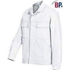 White Work Jackets BP Work Jacket Concealed Press-Stud Band - Pure Cotton White