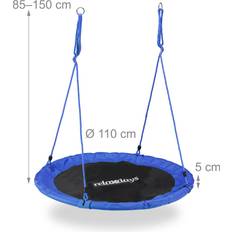 Relaxdays Outdoor Nest Swing for Kids and Adults ø 110 cm