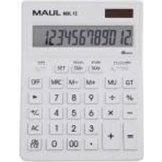 Maul 12 Desk calculator White Display digits 12 battery-powered, solar-powered W x H x D 155 x 205 x 35 mm