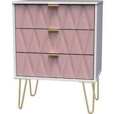 Pink Chest of Drawers B&Q Diamond Ready Assembled Midi Chest of Drawer