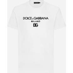 Dolce & Gabbana Oberteile Dolce & Gabbana Cotton T-shirt with DG embroidery optical_white