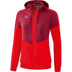 Erima Squad Track Top Jacket with Hood - Bordeaux/Red
