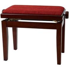 Rosso Sgabelli e Panche Gewa Piano Bench Deluxe Sgabello per pianoforte in legno Mahogany