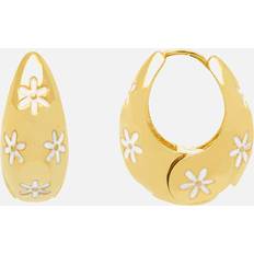 Estella Bartlett Gold-Plated Flower Pattern Chunky Hoops