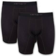 Carhartt Men's Underwear Carhartt Herren 20,3 Schrittlänge, Basic Baumwoll-Poly-Boxershorts, 2er-Pack Retroshorts, schwarz