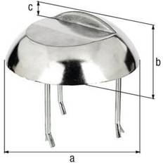 Zaunpfosten Auflaufstütze Alu-Guss roh anschr. Betonanker 65mm