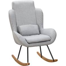 Métal Chaises à Bascule Wohnling Carpi Grey Rocking Chair 110cm