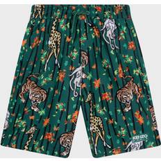 Kenzo Boy's Jungle-Print Swim Shorts, 6-12 678-DARK GREEN