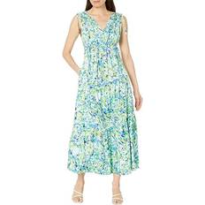 Maggy London Tully Dress - Soft White/Aqua