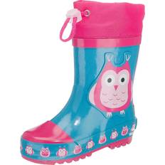 Playshoes Gummistøvler Eule - Blå/Lys Pink/Mørk Pink