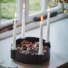 Black Candle Holders Ivyline Centrepiece Mild Steel Candle Holder