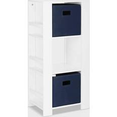 Bookcases Book Nook Collection Cubby Storage Tower Bookshelves with 2 Bins RiverRidge