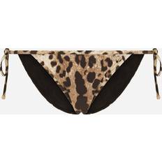 Dolce & Gabbana Vrouw Badkleding Dolce & Gabbana Bikini Höschen Mit Leopardenprint Bruin