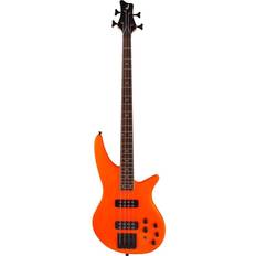 Orange Electric Basses Jackson X Series Spectra Bass IV IL Neon Orange Orange