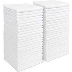 Aidea AIDEA Microfiber Cleaning Cloths White-50PK Strong Water Absorption Lint-Free Scratch-Free Streak-Free 11.5in.
