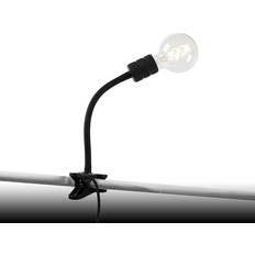 QAZQA Moderne Klemlampe Sort Med Flexarm Bordlampe