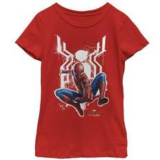 Children's Clothing Marvel Girl Spider-Man: Far From Home Logo Splatter Graphic Tee Red