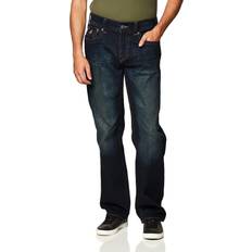 True Religion Herr Jeans True Religion Herren Ricky Straight Leg Gesäß-Pattentasche Jeans, Letzter Anruf, 32L