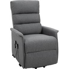 Casters Armchairs Homcom Power Lift Assist Recliner Grey Armchair 38.8"