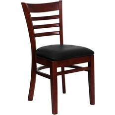 Furniture Flash Furniture Hercules Series Mahogany Ladder Back Restaurant Kitchen Chair