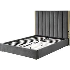 Best queen bed frame Best Master Furniture Jalen Dark Velvet Queen