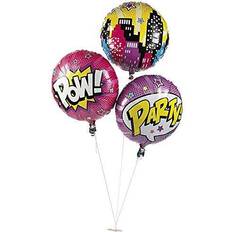 Balloons Fun Express Superhero Girl Mylar Balloons 3Pc Party Decor 3 Pieces