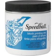 Speedball Water-Soluble Block Printing Ink, 8-Ounce Jar, White