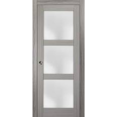 Adjustable Sliding Doors French Pocket 96 inches Frosted (x)