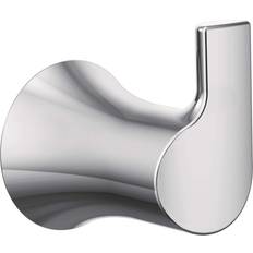 Grey Towel Hooks Moen YB0203CH Doux Single Robe Hook Chrome