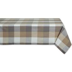 Checkered Tablecloths DII Stone Tri Color Check Tablecloth Grey