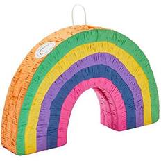 Blue Panda Small Rainbow Kids Birthday Party Supplies, 16.5 x 10.2 x 3" Multi