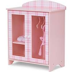 Teamson Sophia's Kids Aurora Princess 18 Doll Pink Plaid Closet with Bathrobe & Slipper Pink Ages 3-7