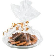 Christmas Gift Bags Fun Express Small clear cellophane basket bags, christmas, party supplies, 6 pieces