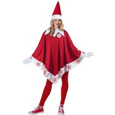 Fun World Women's Elf on the Shelf Poncho Costume Christmas Costumes