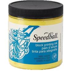 Yellow Crayons Speedball Water-Soluble Block Printing Ink, 8-Ounce, Yellow