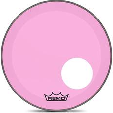 Pink Drum Heads Remo Schlagzeugfell Colortone Powerstroke 3 clear ported 18" P3-1318-CT-PKOH pink