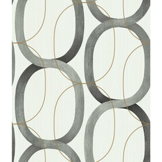 Black and gold wallpaper York Wallcoverings os4213 interlock wallpaper black gold