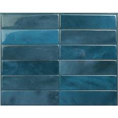 Papel pintado de vinilo Papeles pintados Pegatina mosaico azul smart tiles morocco agadir de 22x22cm