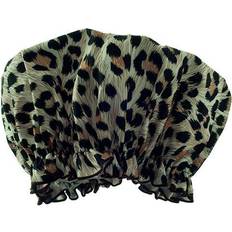 Eco-friendly PEVA Shower Print Design Cap Leopard