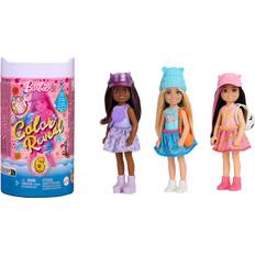 Mattel Barbie Color Reveal-dockor, liten Chelsea-docka med sex överraskningar vid uppackning, inklusive färgförändring, Sporty-serien, HKT85