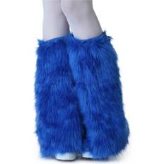 Chaussures Adult Royal Blue Furry Boot Covers Costume Accessories