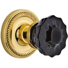 Building Materials Nostalgic Warehouse Black Crystal Interior Knob Rope