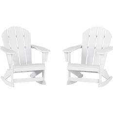 White Outdoor Rocking Chairs Westintrends Malibu Outdoor Rocking