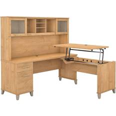 Maple l shaped desk Bush Somerset 72W Writing Desk