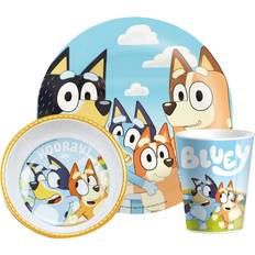 Baby Dinnerware Zak Designs bluey kids dinnerware set includes plate, bowl, and tumbler, made